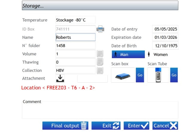 Logiciel Sérothèque